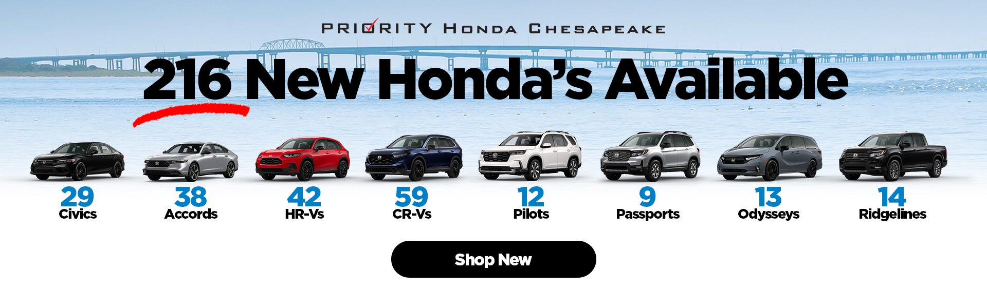 New Honda's Available
