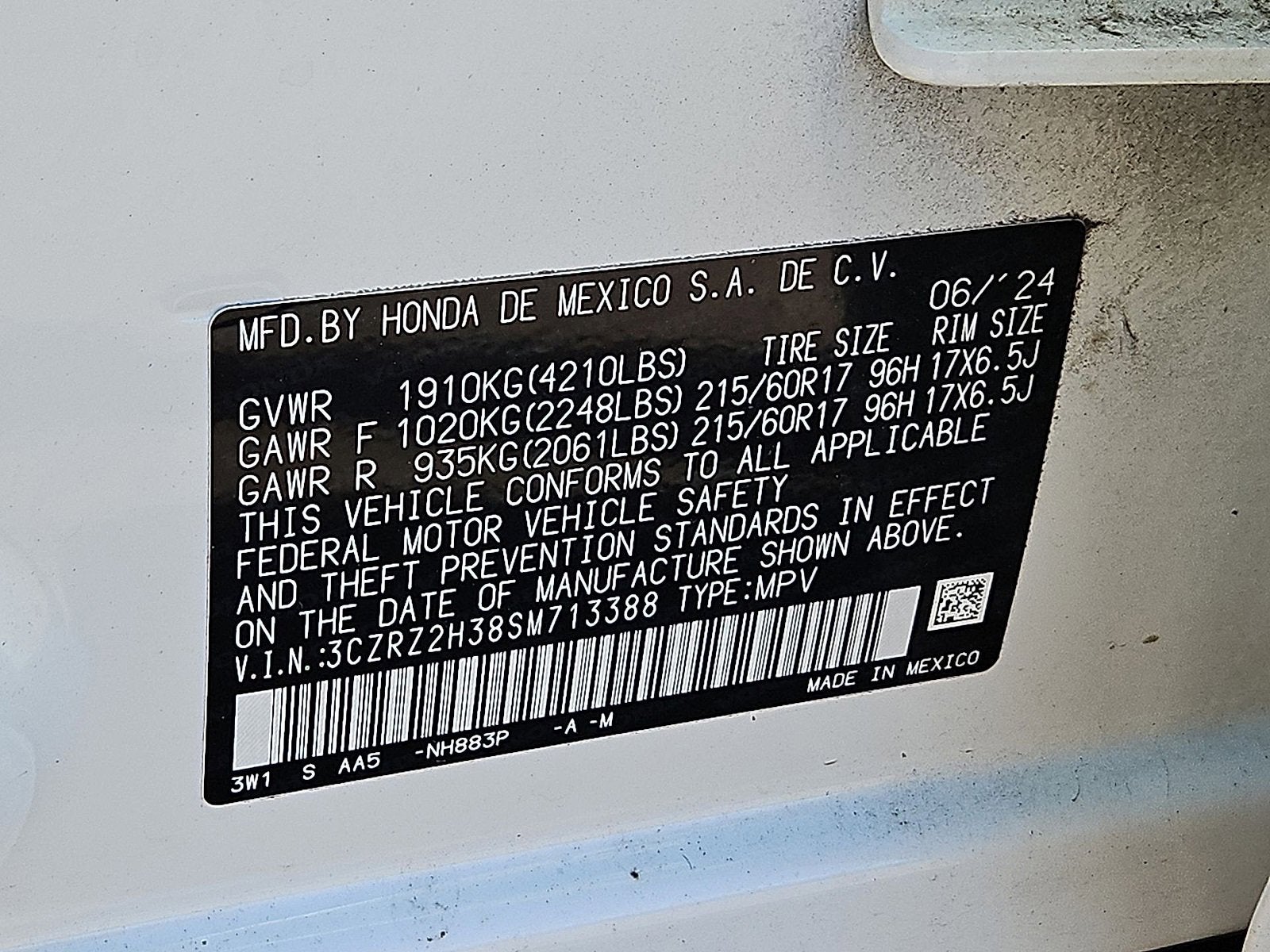 2025 Honda HR-V AWD LX