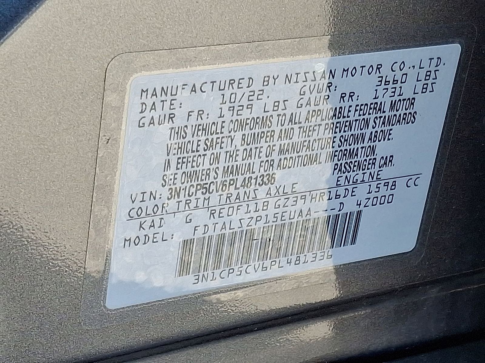 2023 Nissan Kicks SV Xtronic CVT