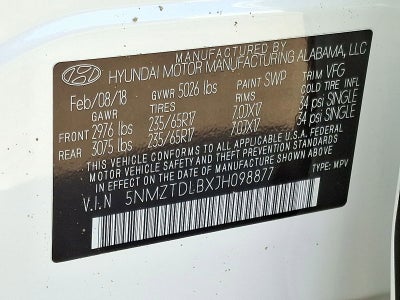 2018 Hyundai Santa Fe Sport 2.4L