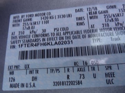 2019 Ford Ranger Lariat