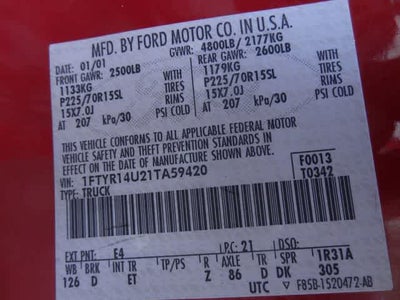 2001 Ford Ranger XLT