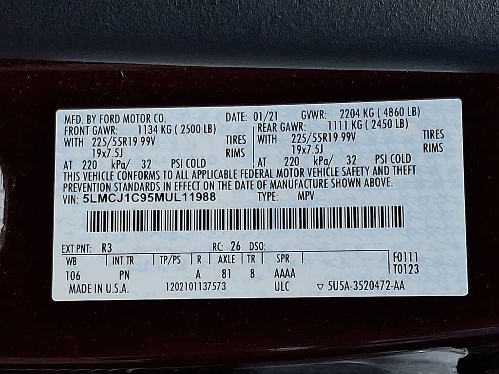 2021 Lincoln Corsair Standard