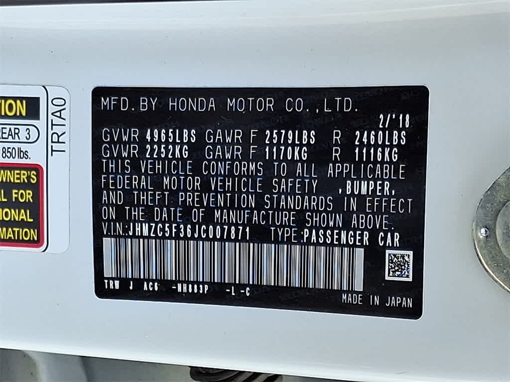 2018 Honda Clarity Plug-In Hybrid Touring