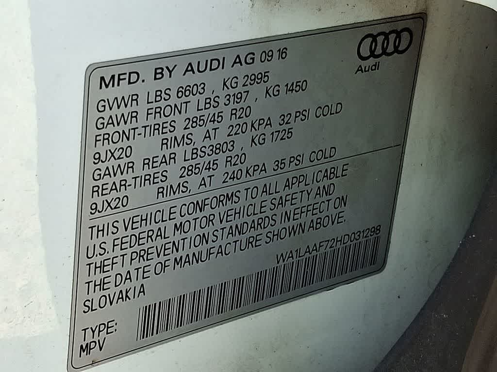 2017 Audi Q7 Premium Plus