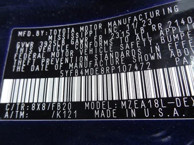 2024 Toyota Corolla LE