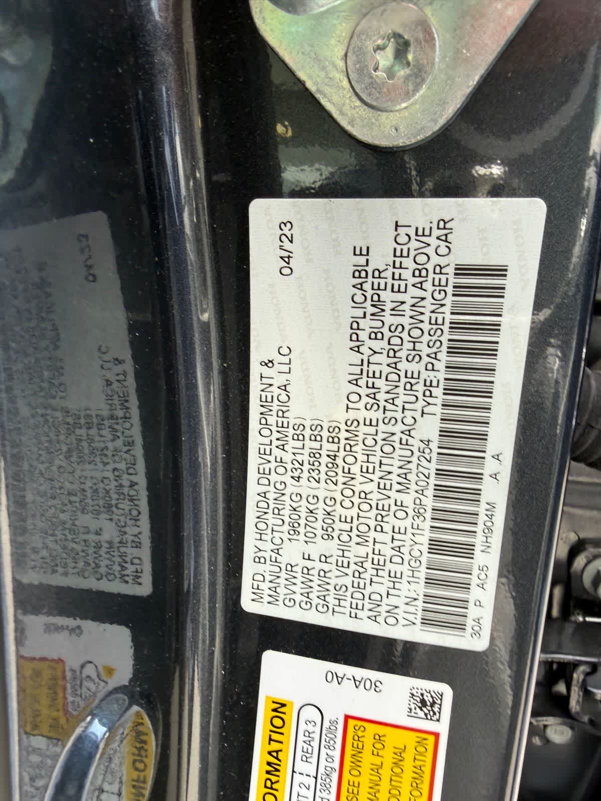 2023 Honda Accord EX