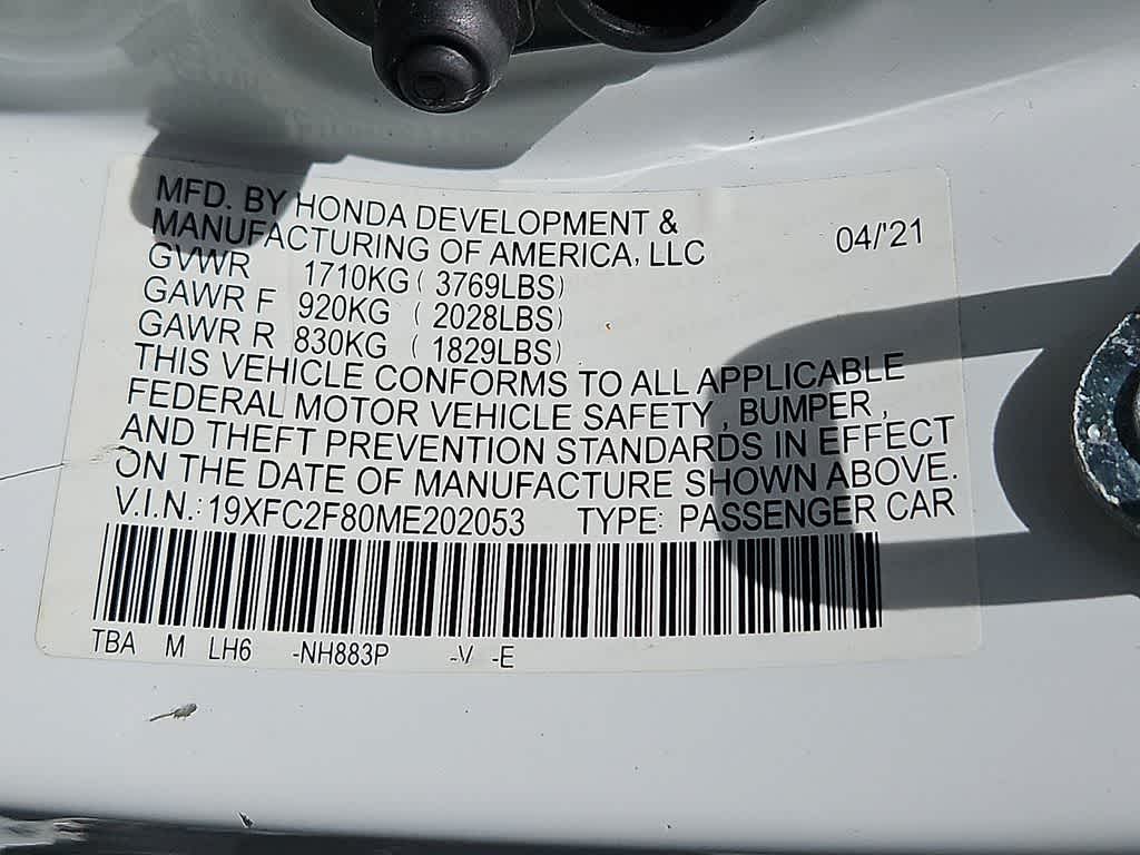 2021 Honda Civic Sedan Sport
