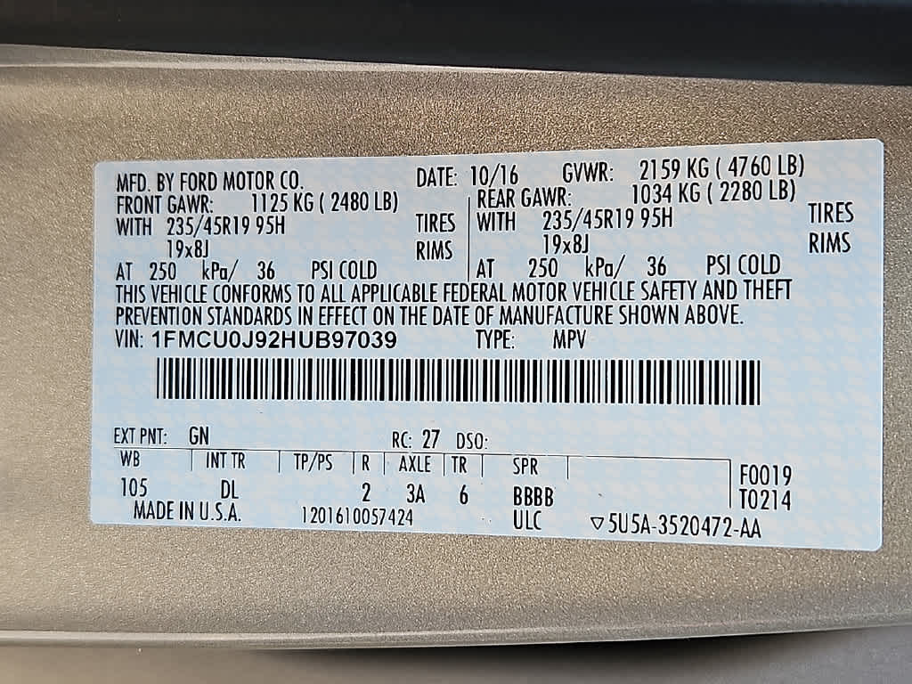 2017 Ford Escape Titanium
