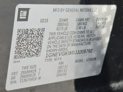 2018 Chevrolet Traverse LT Cloth