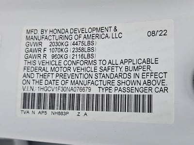 2022 Honda Accord Sport