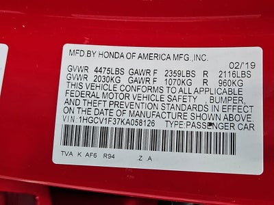 2019 Honda Accord Sedan Sport 1.5T