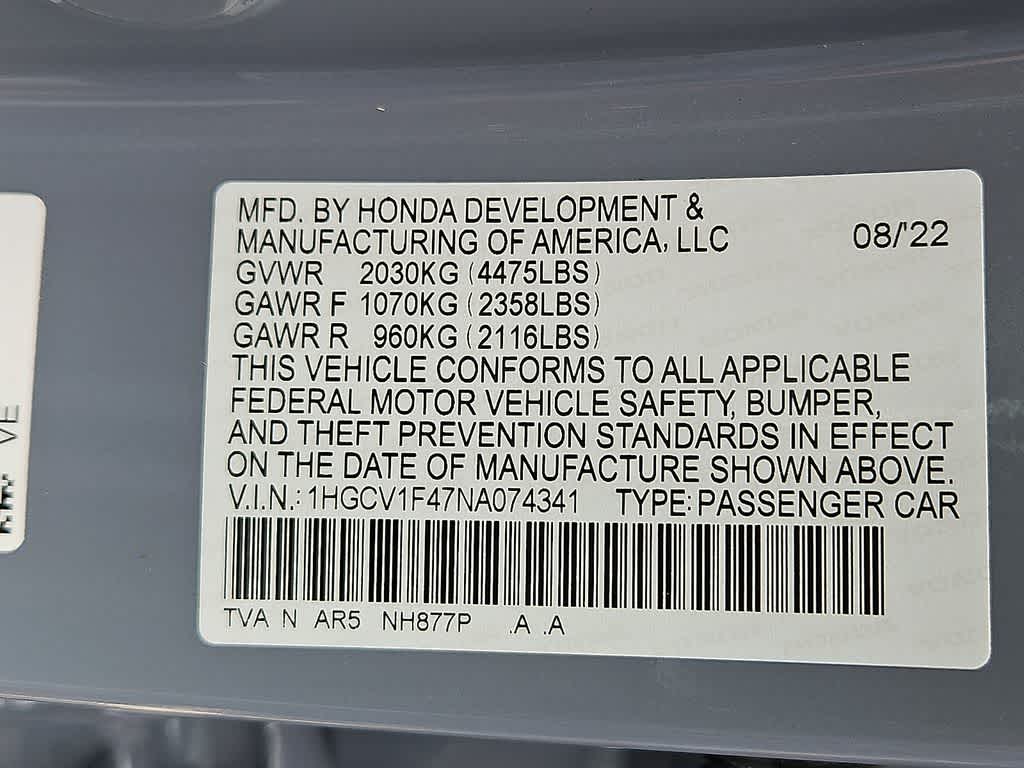 2022 Honda Accord Sport SE