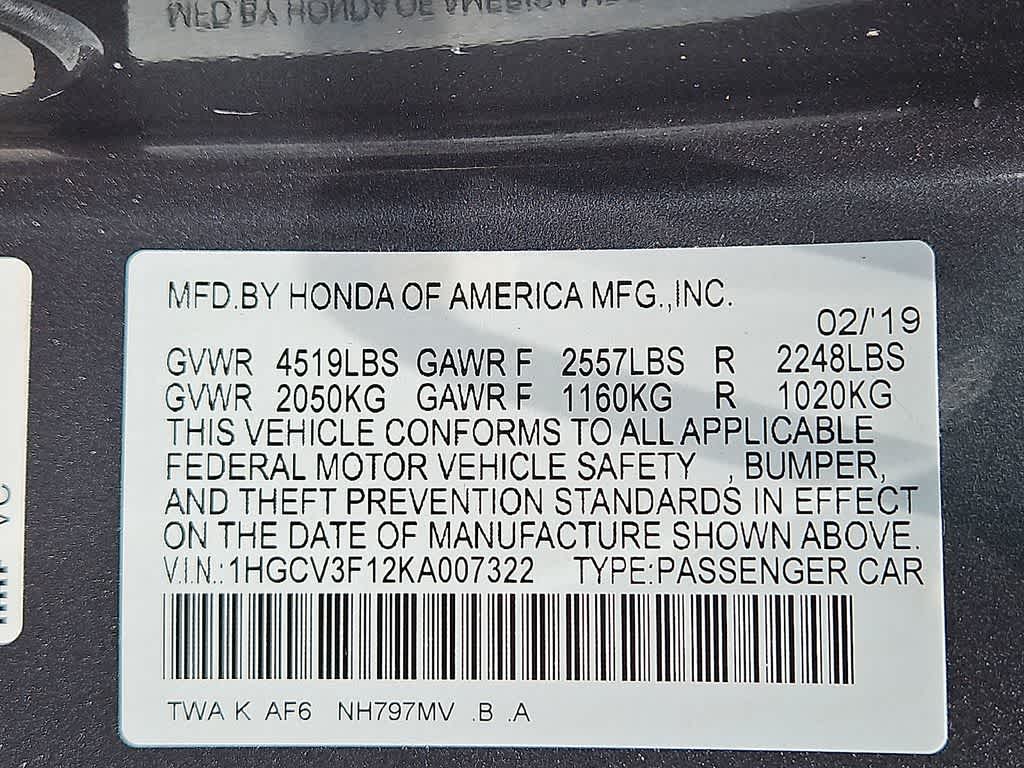 2019 Honda Accord Hybrid Base