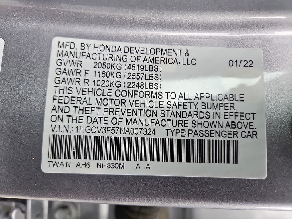 2022 Honda Accord Hybrid EX-L