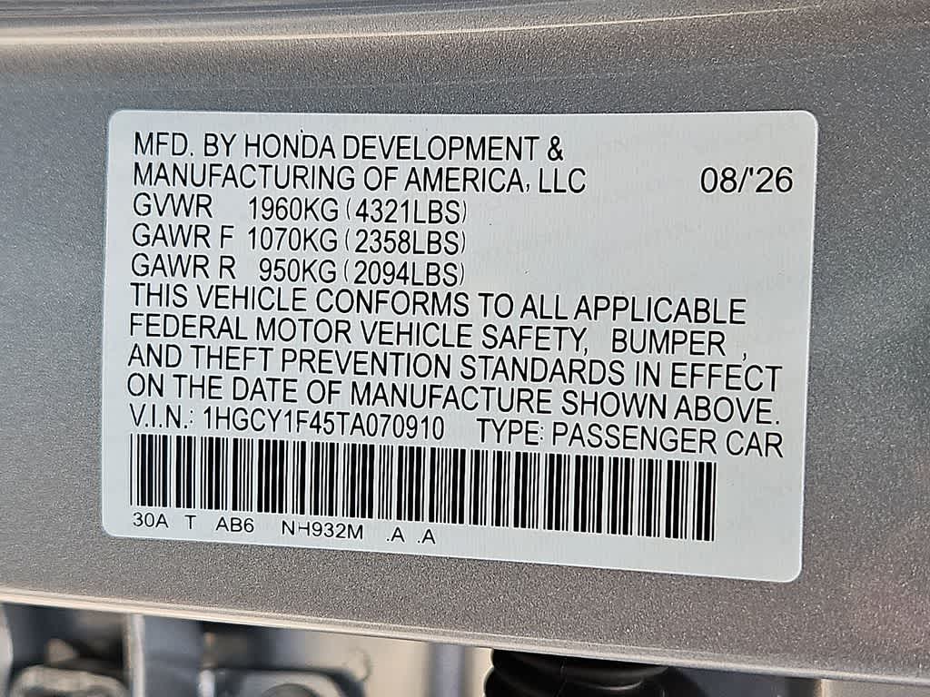 2026 Honda Accord SE
