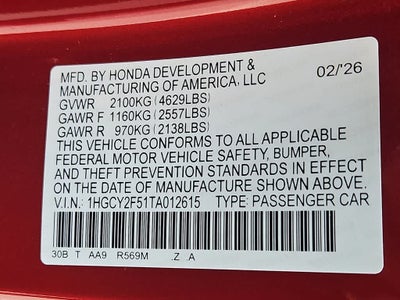 2026 Honda Accord Sport