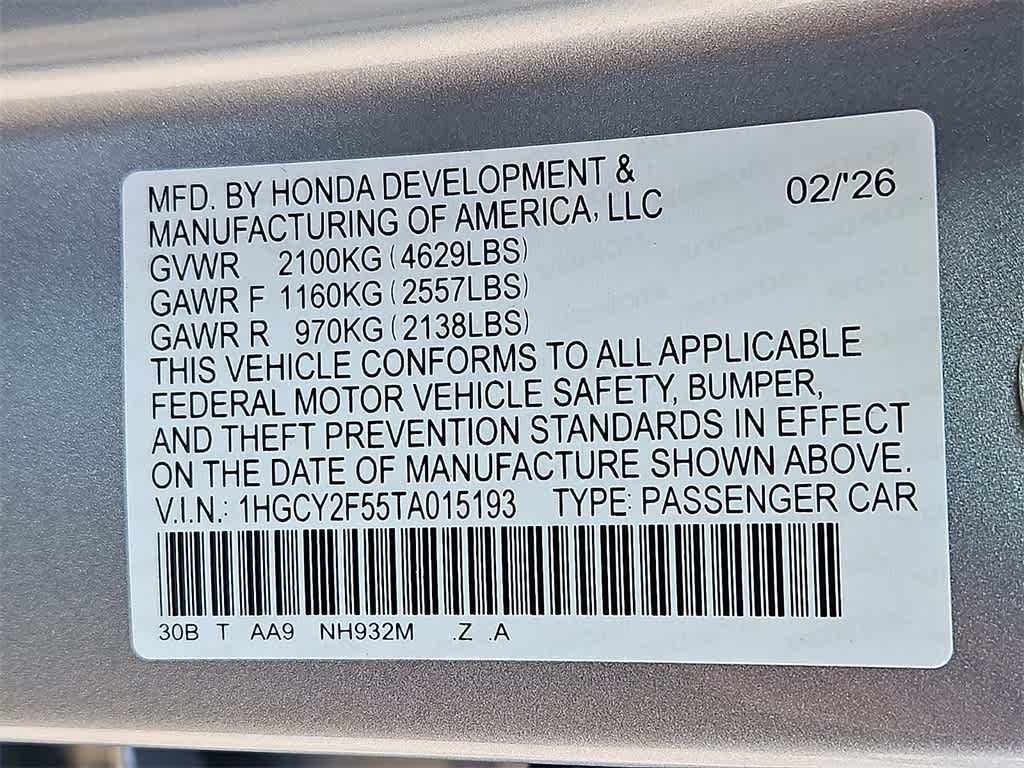 2026 Honda Accord Sport