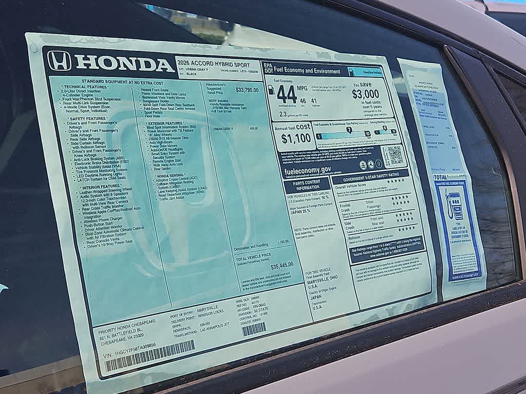 2026 Honda Accord Hybrid Sport