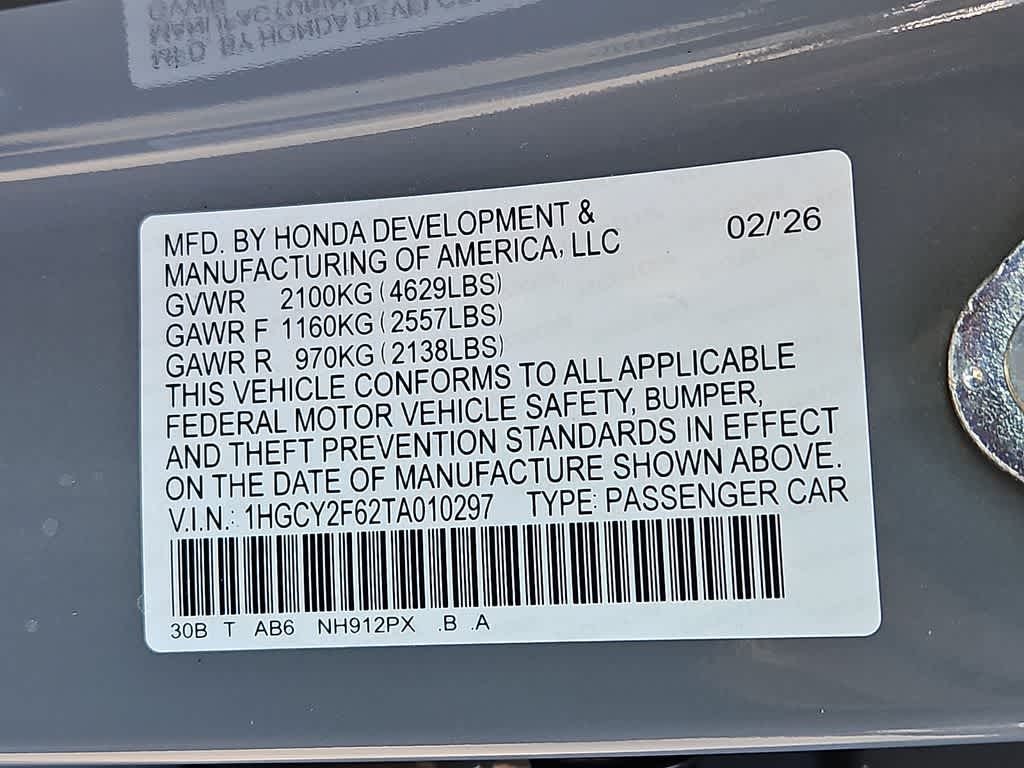 2026 Honda Accord EX-L