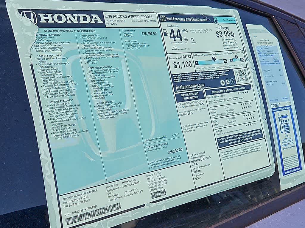 2026 Honda Accord Sport-L