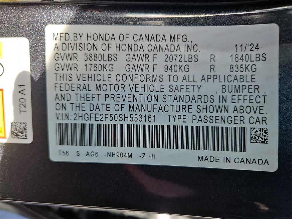 2025 Honda Civic Sport