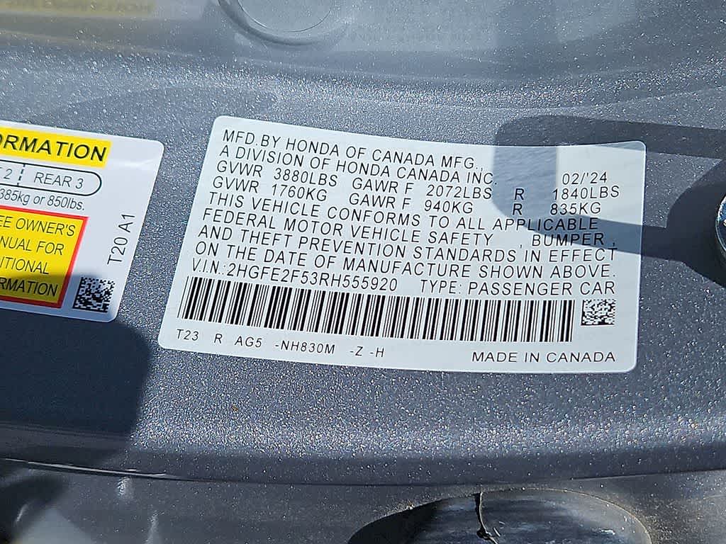 2024 Honda Civic Sport