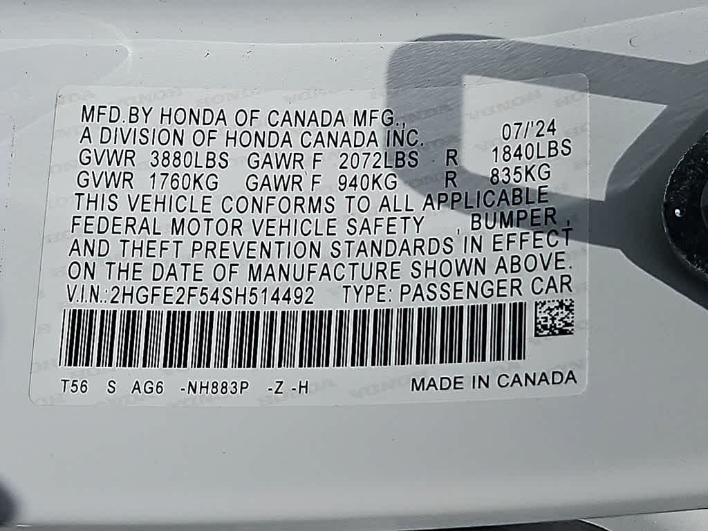 2025 Honda Civic Sport
