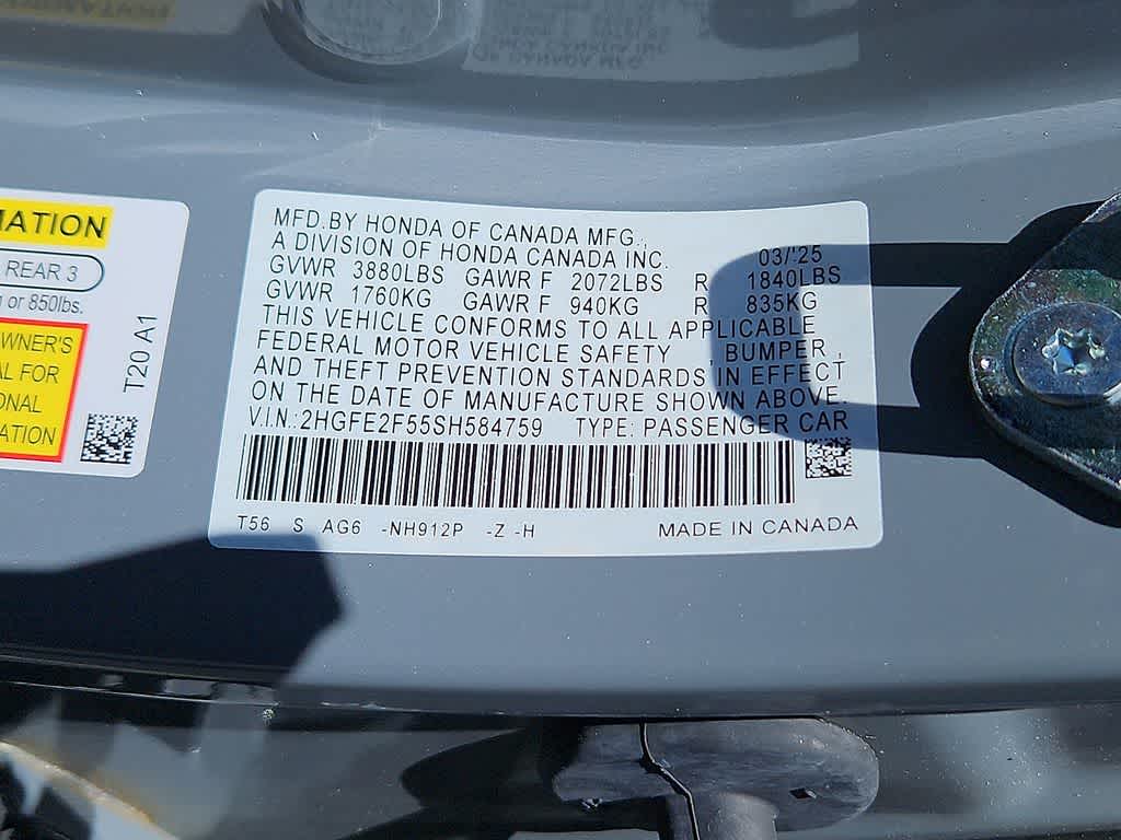 2025 Honda Civic Sport