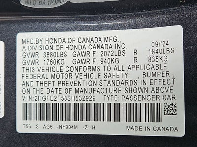 2025 Honda Civic Sport