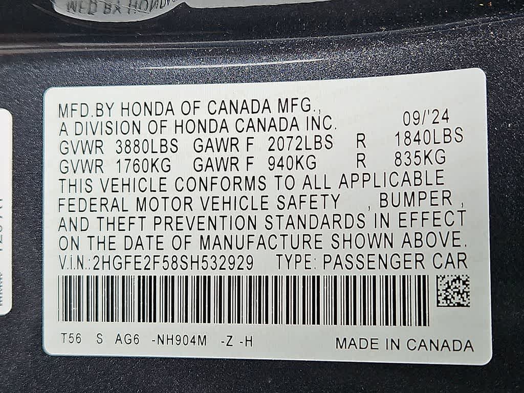 2025 Honda Civic Sport
