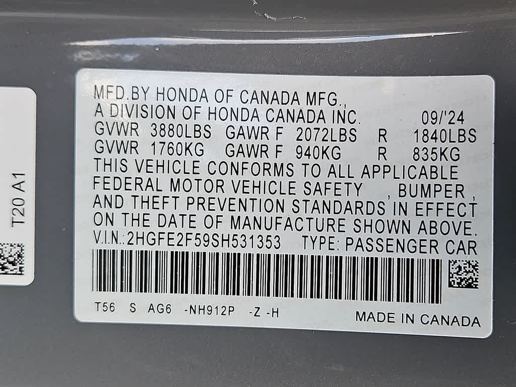 2025 Honda Civic Sport