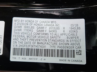 2026 Honda Civic Sport