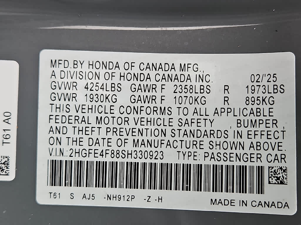 2025 Honda Civic Hybrid Sport Touring