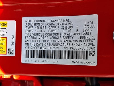 2026 Honda Civic Hybrid Sport