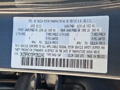 2023 Mazda Mazda3 Sedan 2.5 S Carbon Edition