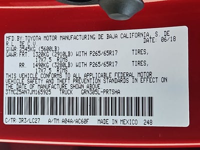 2018 Toyota Tacoma TRD Sport