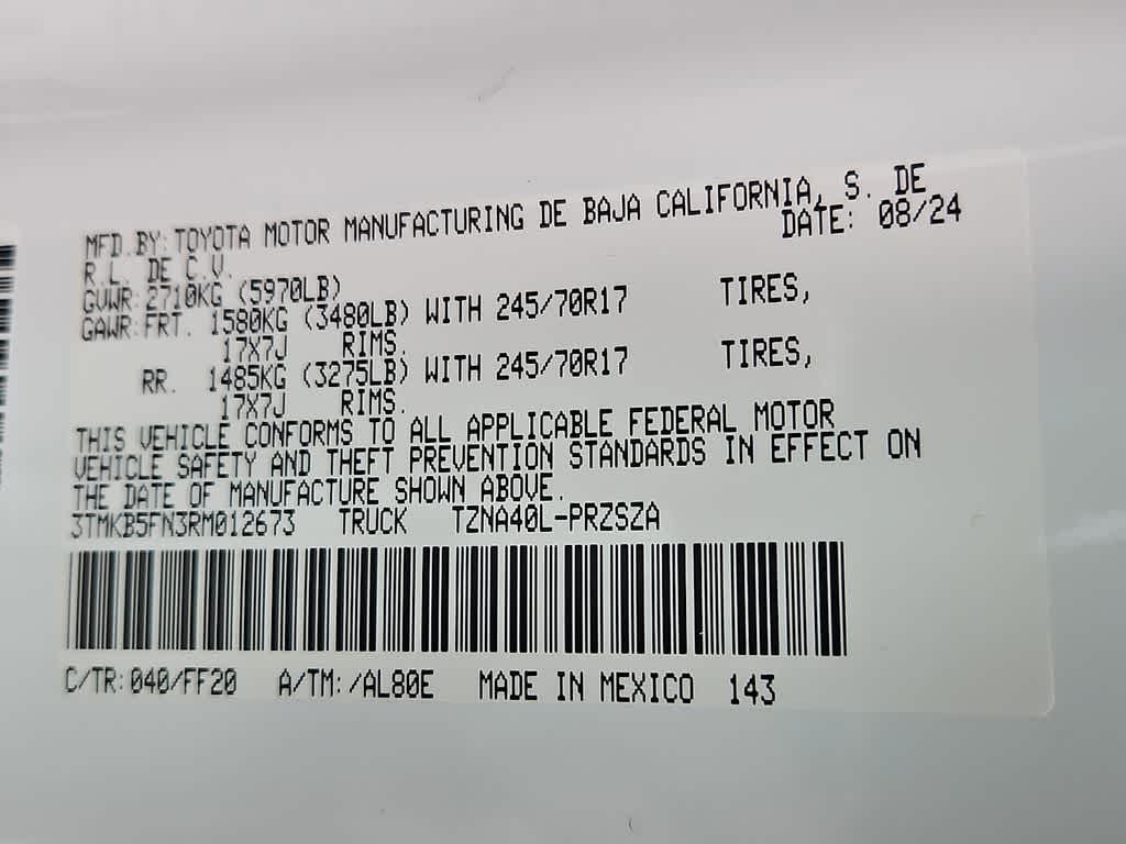 2024 Toyota Tacoma SR5