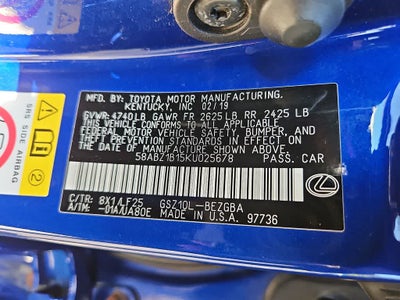 2019 Lexus ES 350 F SPORT