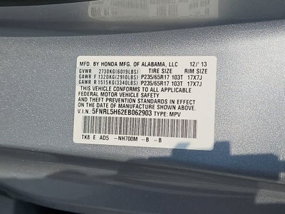 2014 Honda Odyssey EX-L