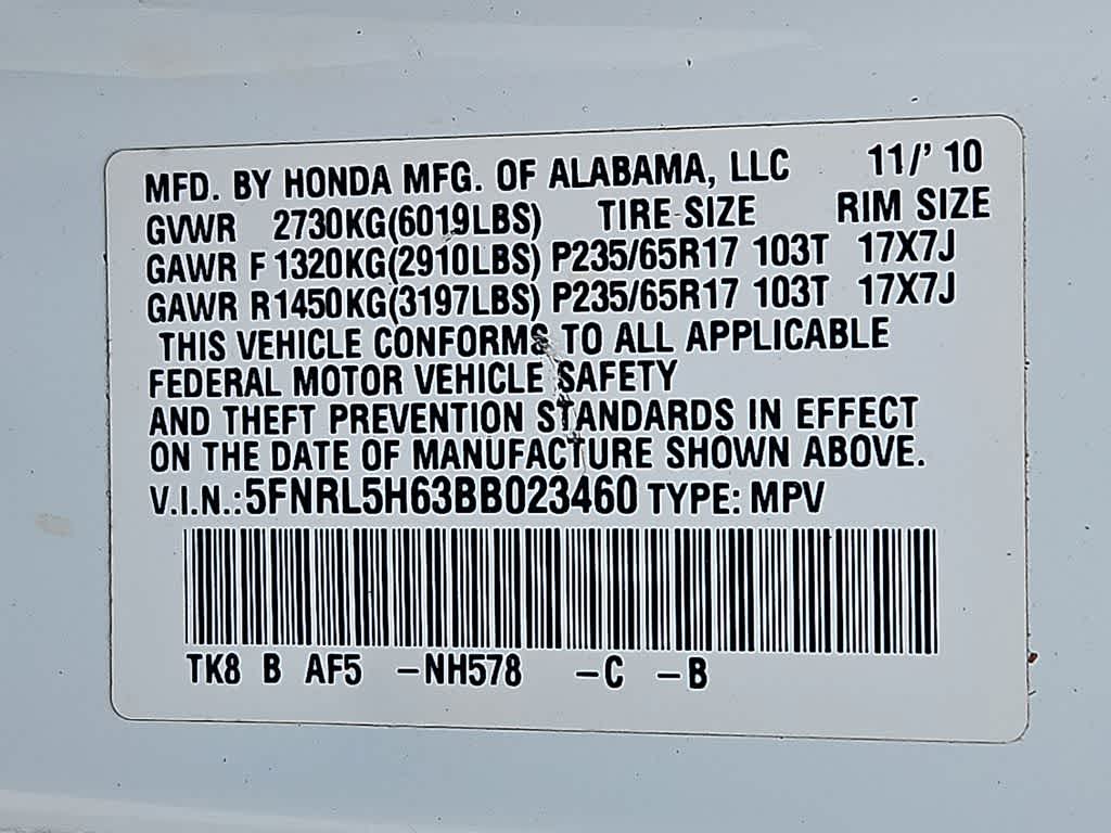 2011 Honda Odyssey Base