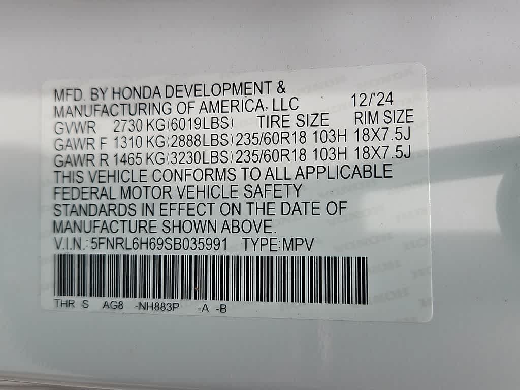 2025 Honda Odyssey EX-L