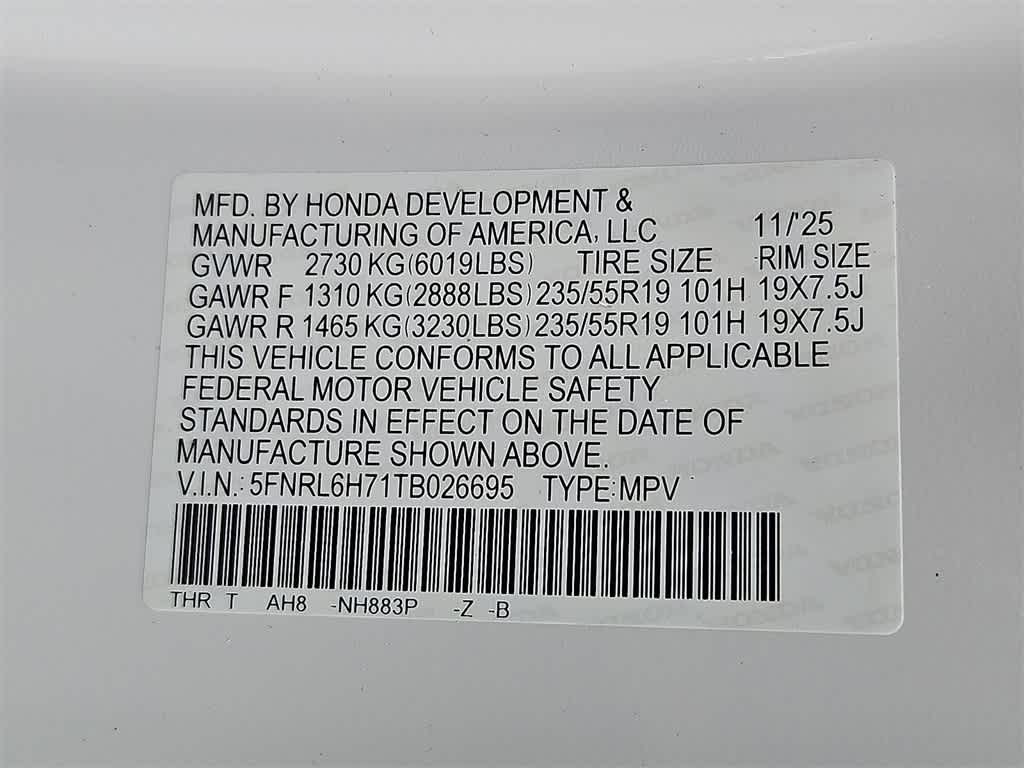 2026 Honda Odyssey Sport-L