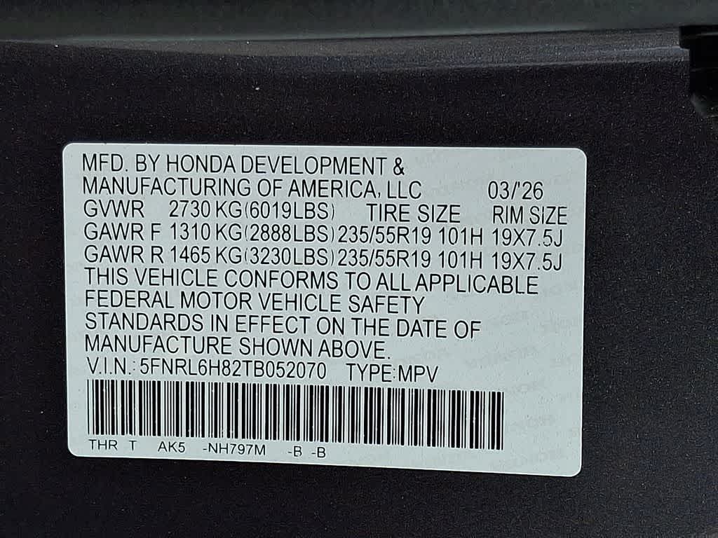 2026 Honda Odyssey Touring