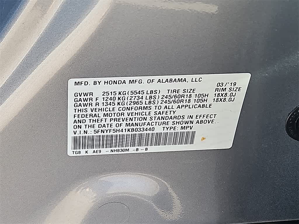 2019 Honda Pilot EX-L w/Navi & RES