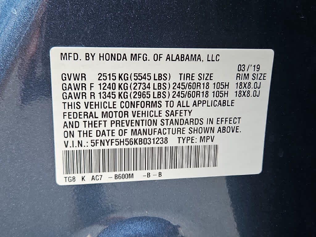 2019 Honda Pilot EX-L