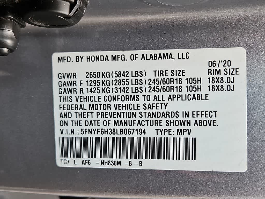 2020 Honda Pilot EX
