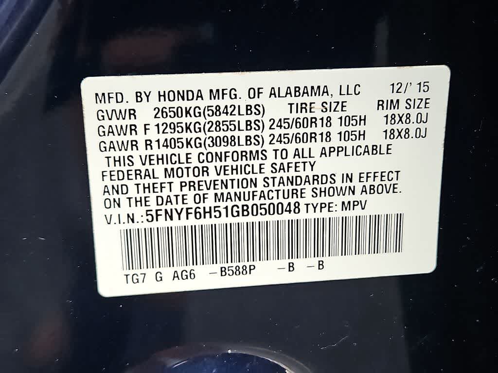 2016 Honda Pilot EX-L