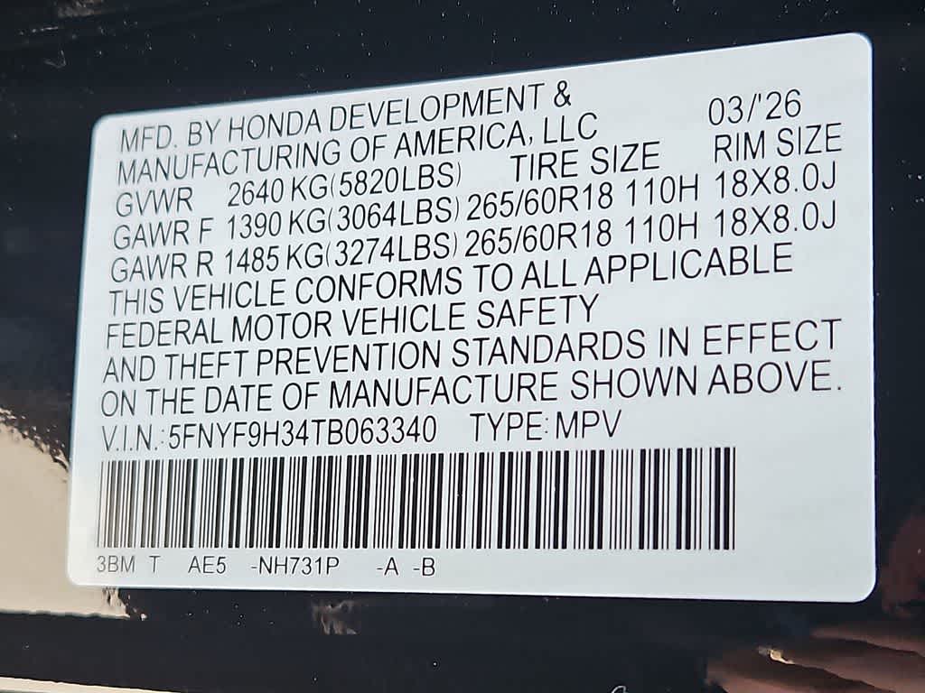 2026 Honda Passport RTL