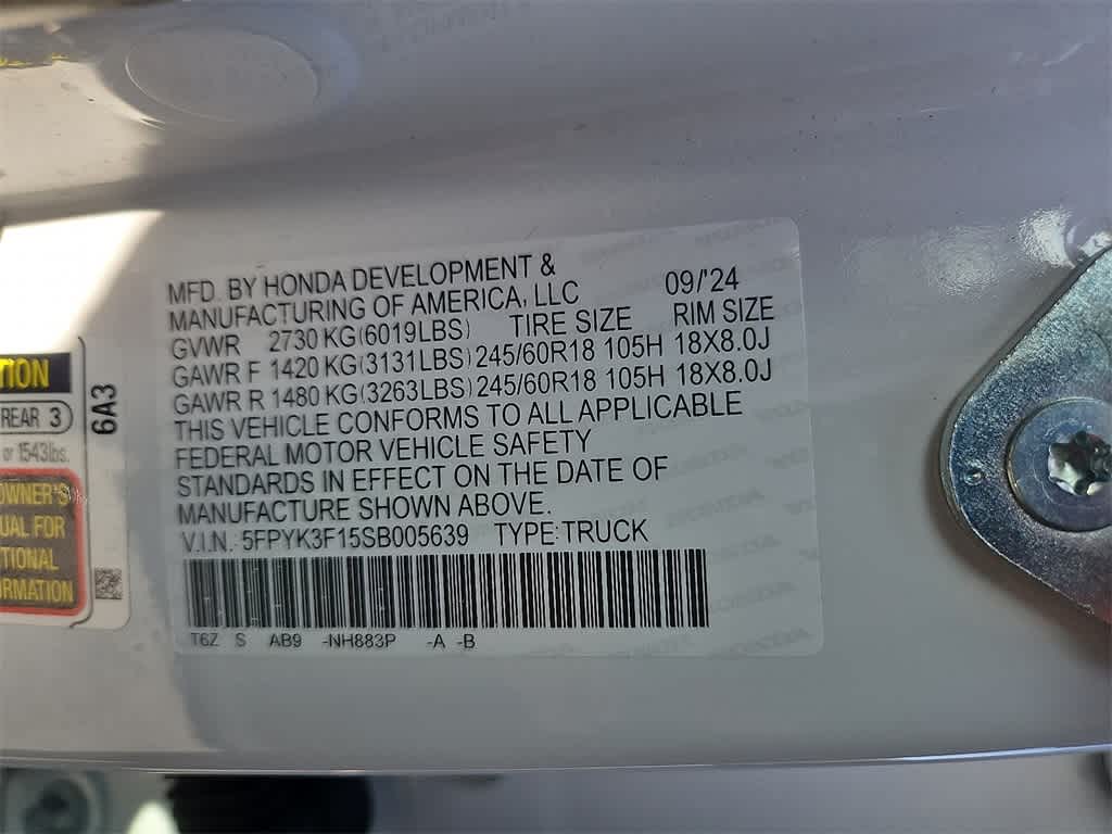 2025 Honda Ridgeline Sport